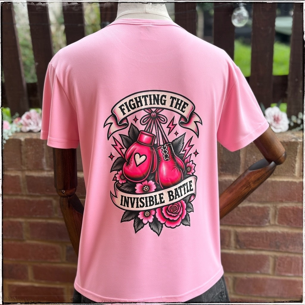 Pink Tee - Fighting The Invisible Battle