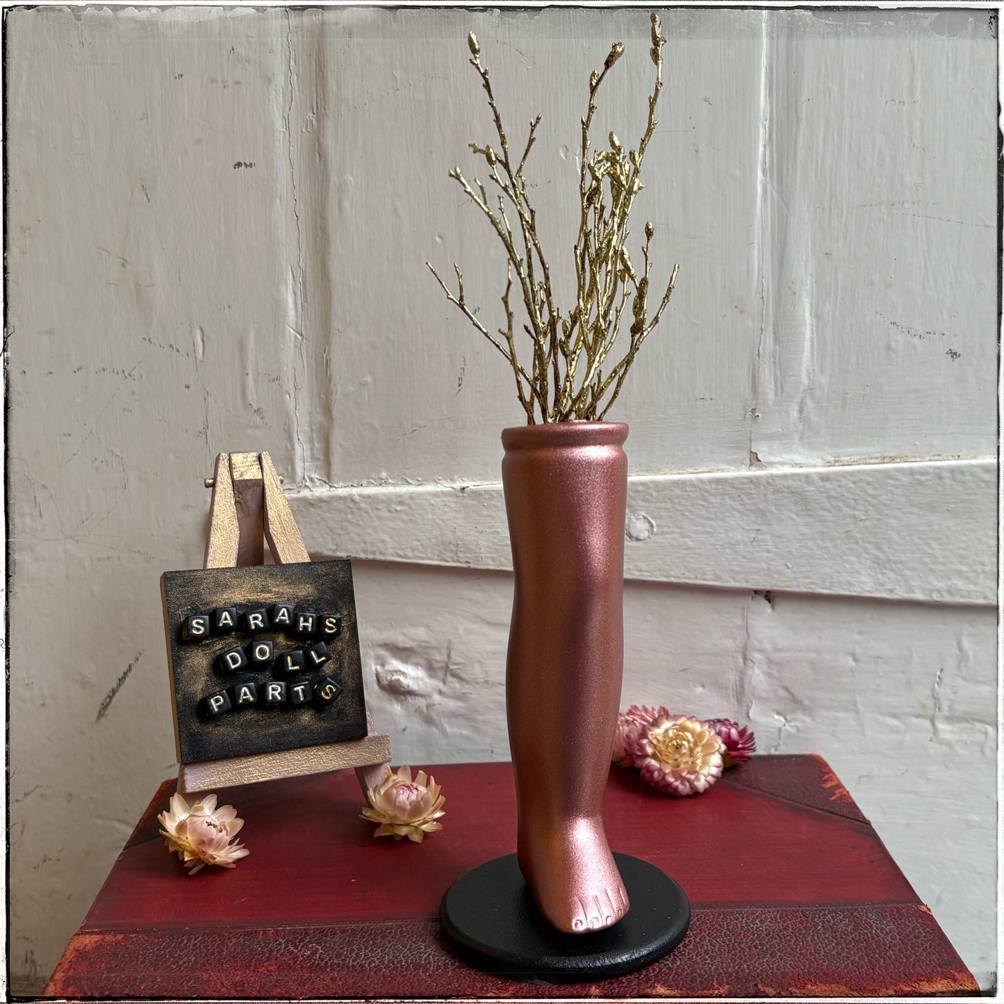 Large Doll Leg Vase - Rose Gold