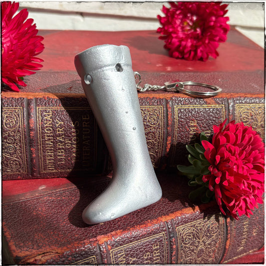 Doll Leg Key Ring - Silver