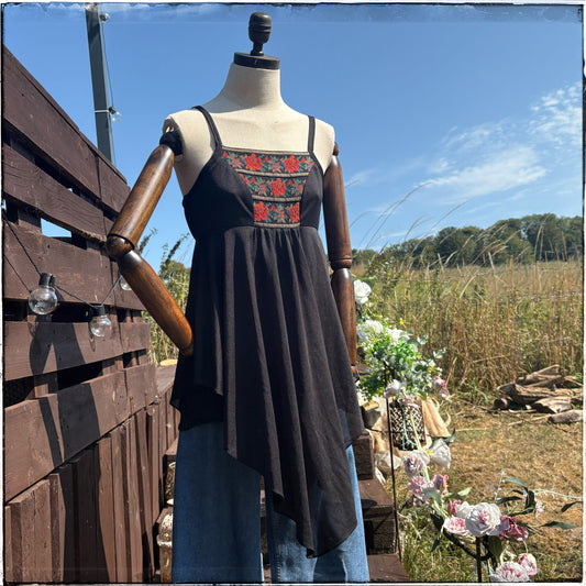 Vintage 70s Mr Darren Embroidered Top