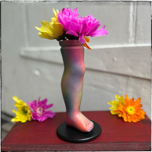 Large Doll Leg Vase - Rainbow