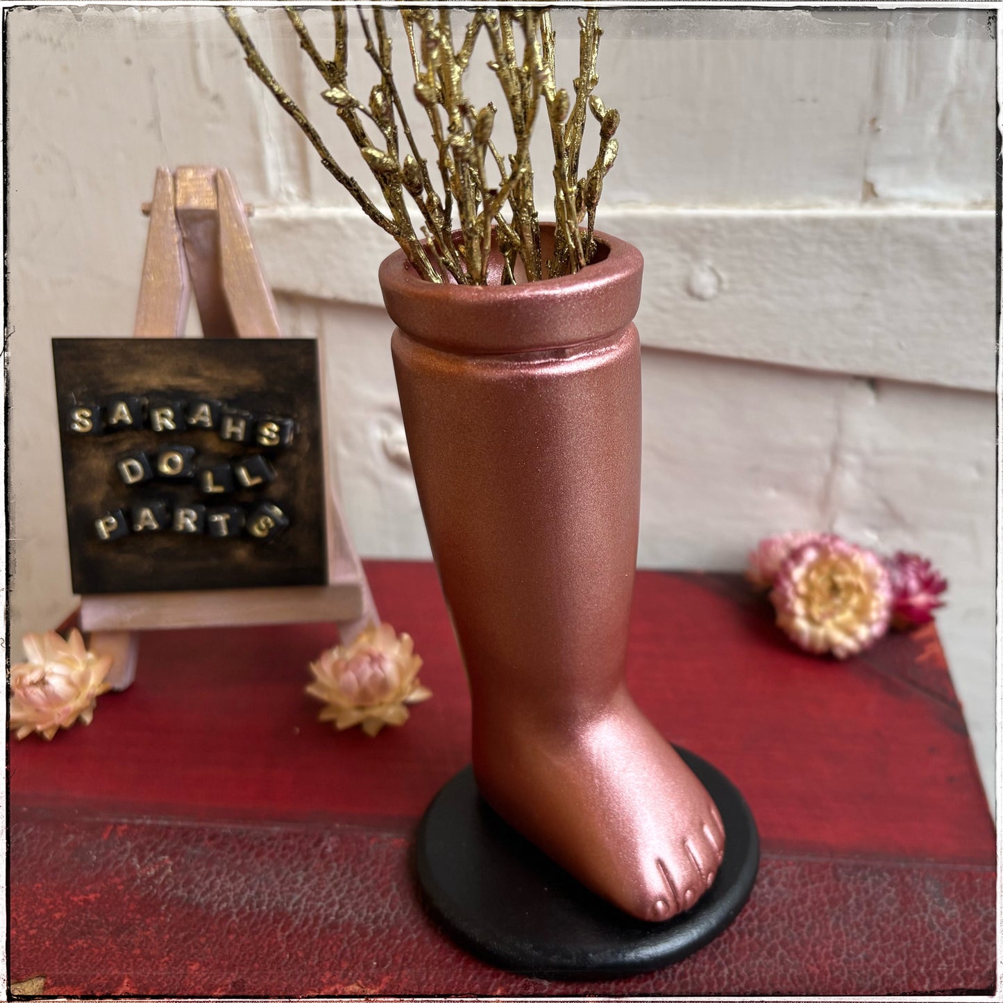 Medium Doll Leg Vase - Rose Gold