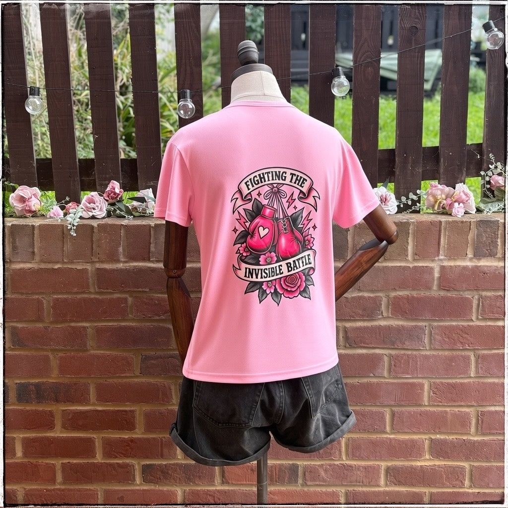 Pink Tee - Fighting The Invisible Battle
