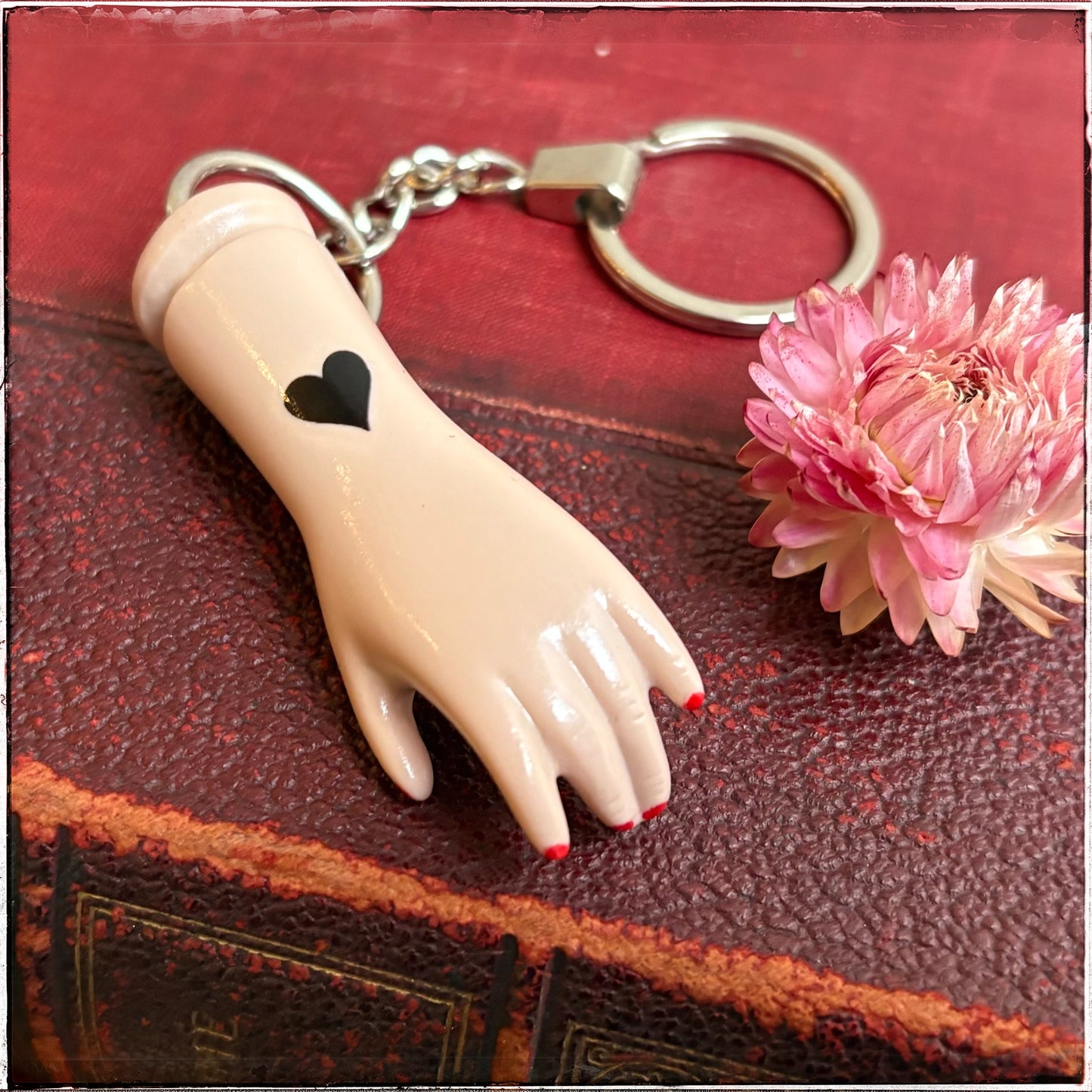 Doll Arm Key Ring - Black Heart