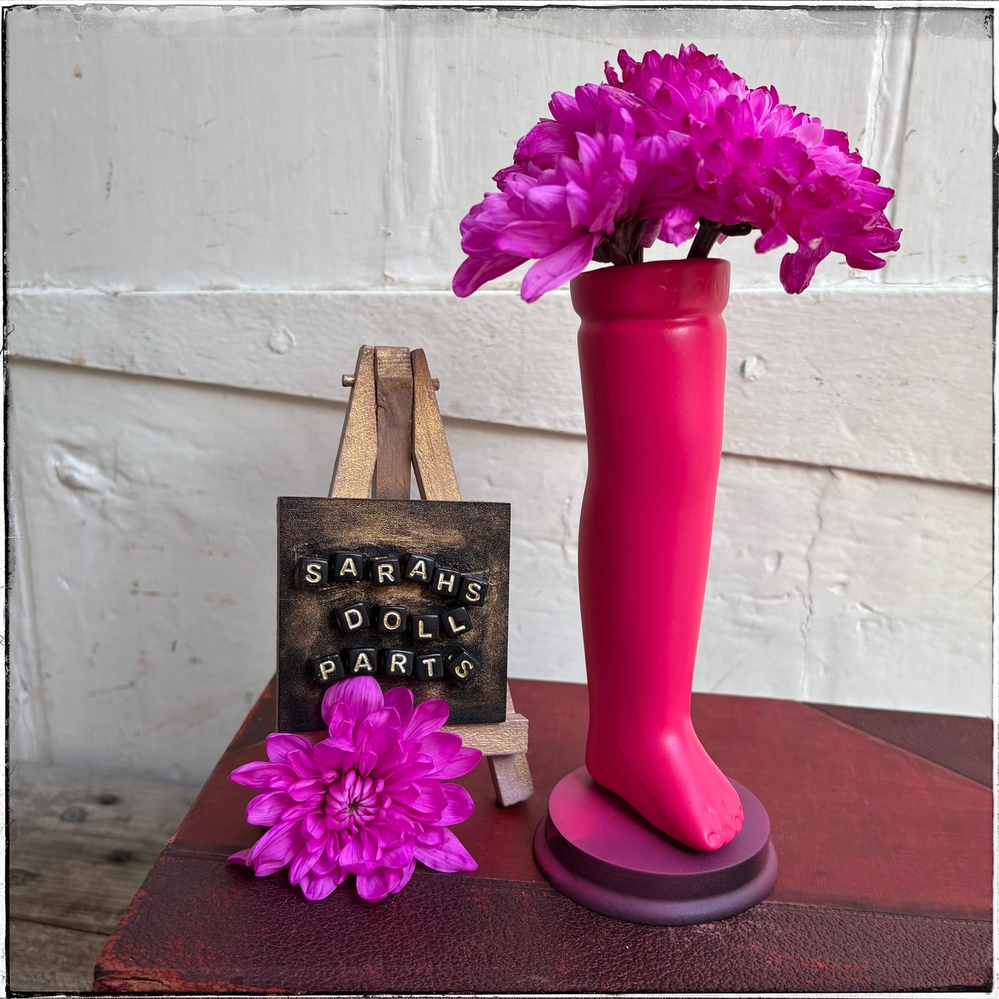 Small Doll Leg Vase - Neon Pink