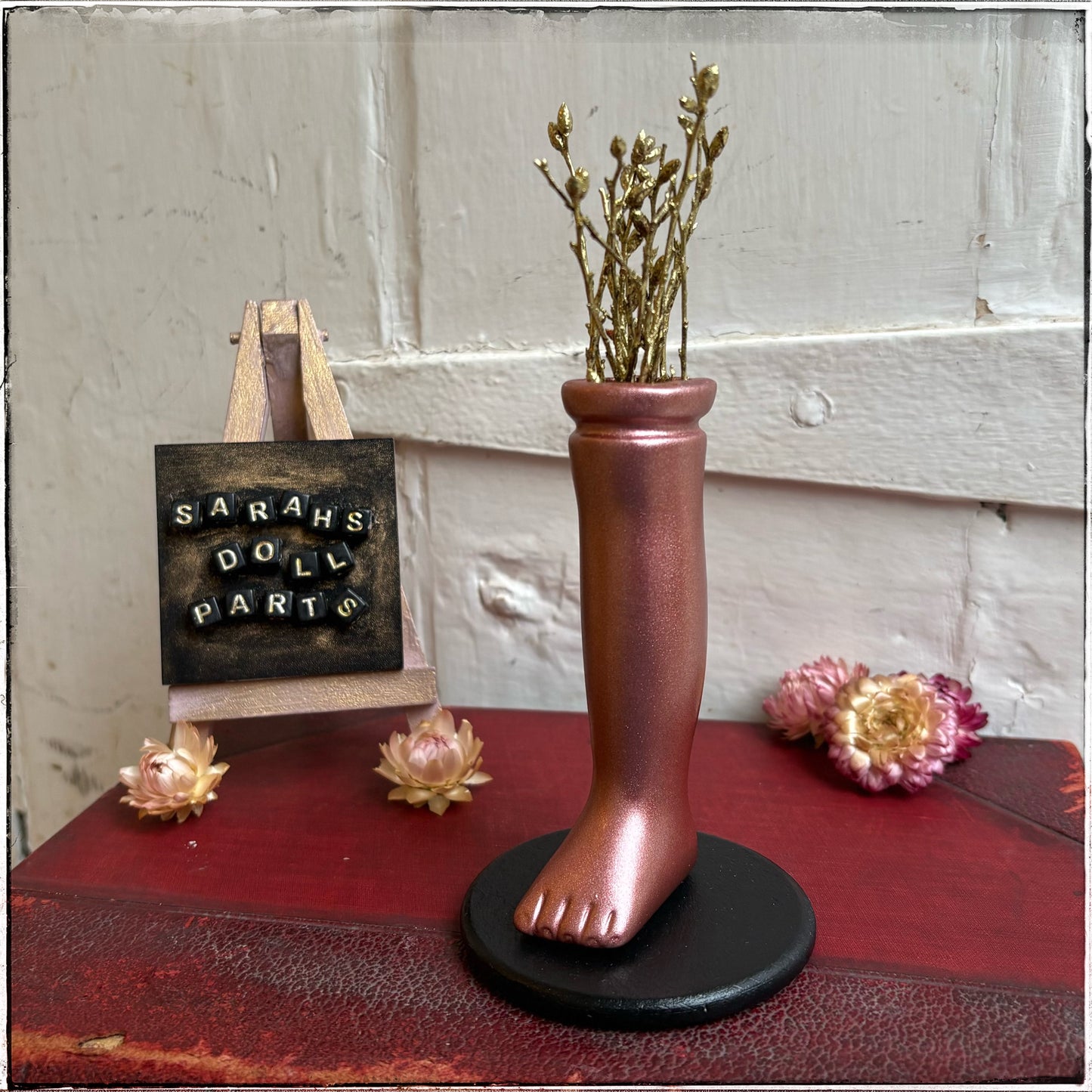 Small Doll Leg Vase - Rose Gold