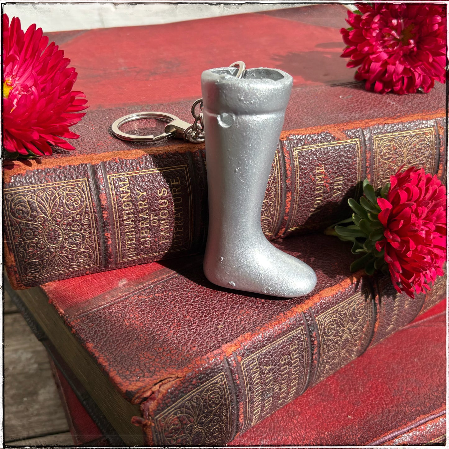 Doll Leg Key Ring - Silver