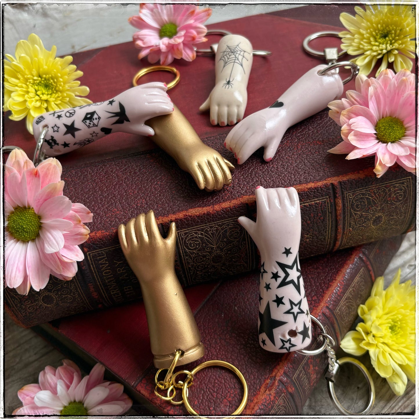 Doll Arm Key Ring - Gold