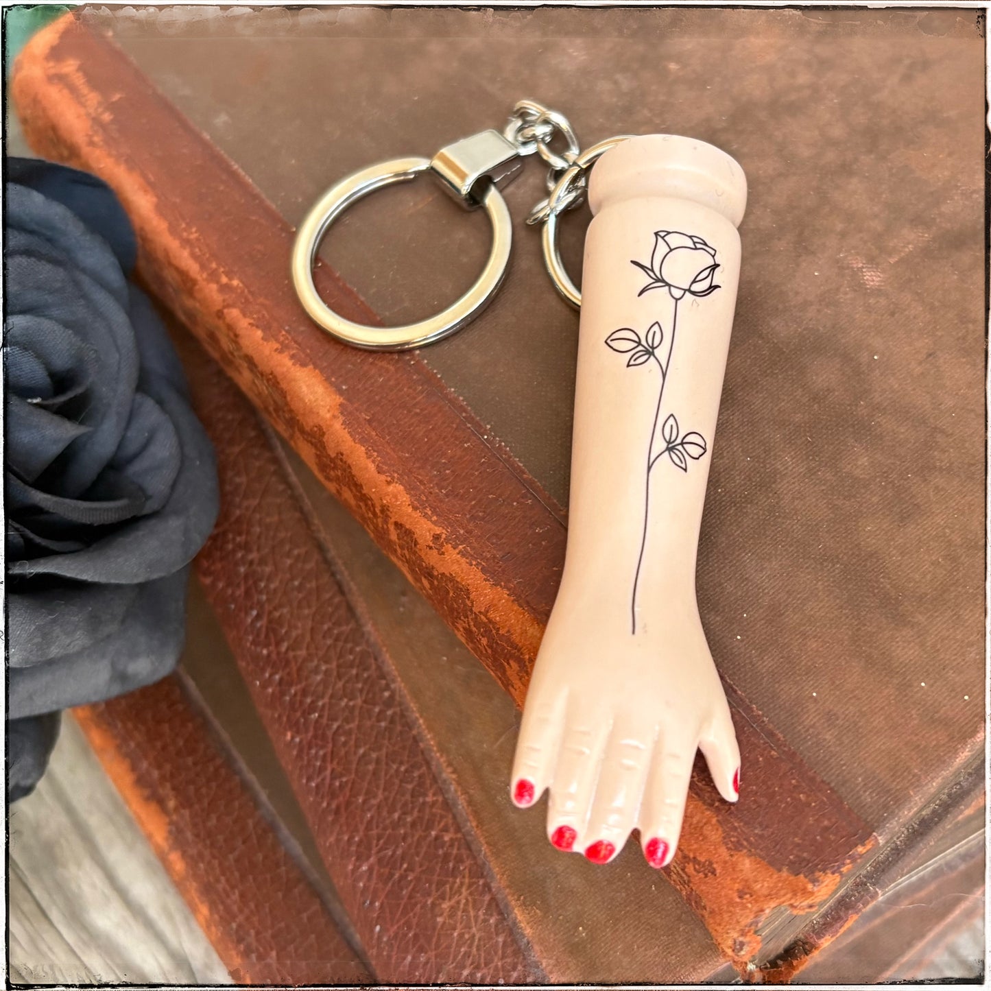 Doll Arm Key Ring - Rose