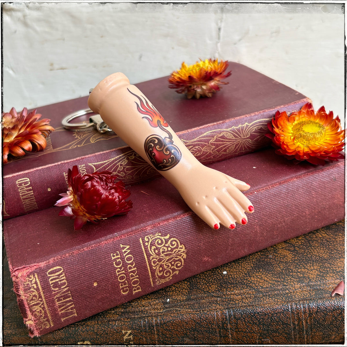Porcelain Doll Arm Key Ring - Love Bomb