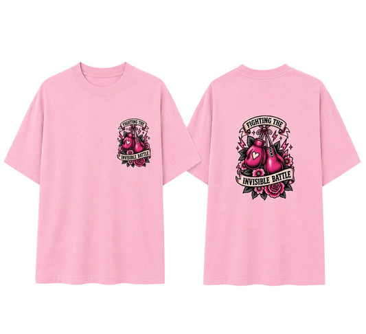Pink Tee - Fighting The Invisible Battle