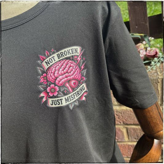 Black  Tee - Not Broken, Just Misfiring