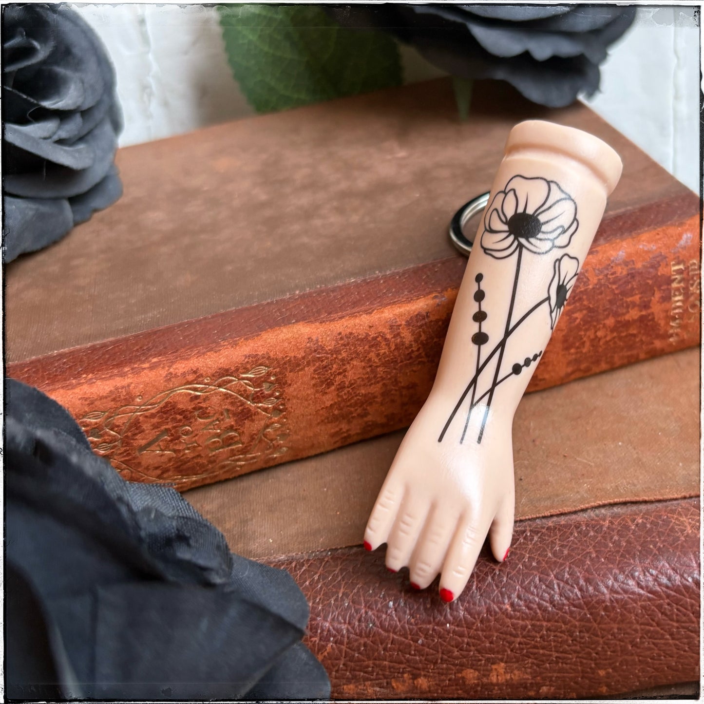 Doll Arm Key Ring - Poppies