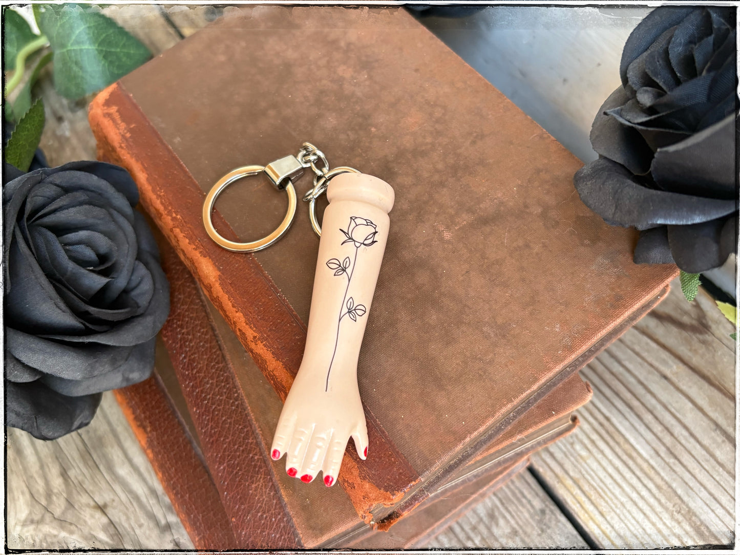 Doll Arm Key Ring - Rose