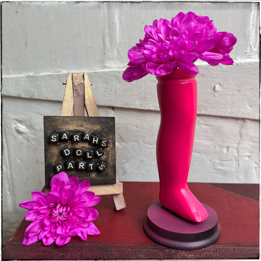 Small Doll Leg Vase - Neon Pink