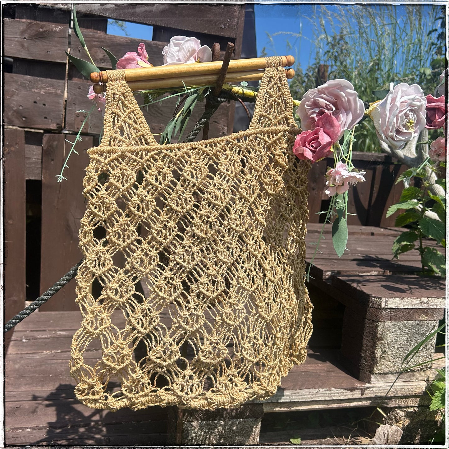 Vintage 70s Knitting Bag