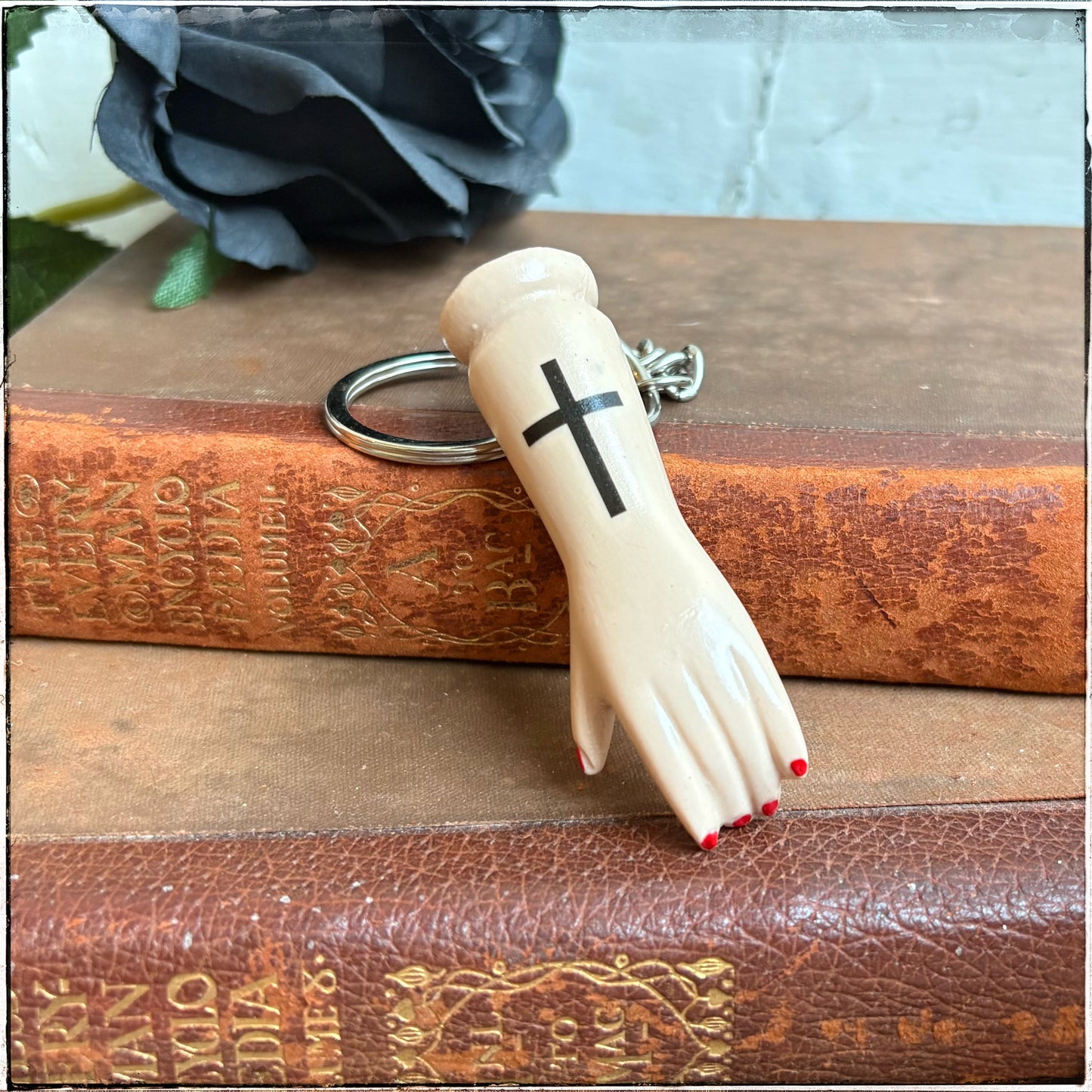 Doll Arm Key Ring - Cross