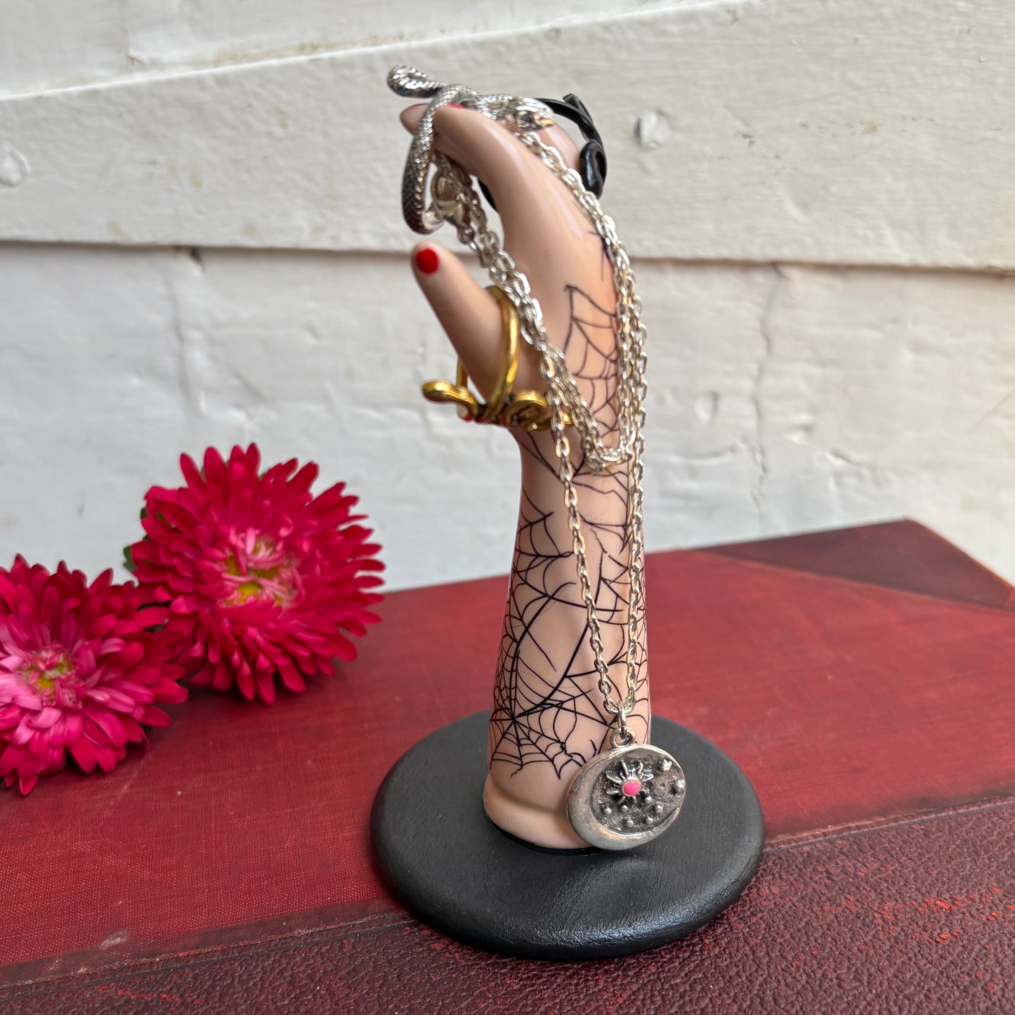 Doll Arm Jewellery Holder - Spiderwebs