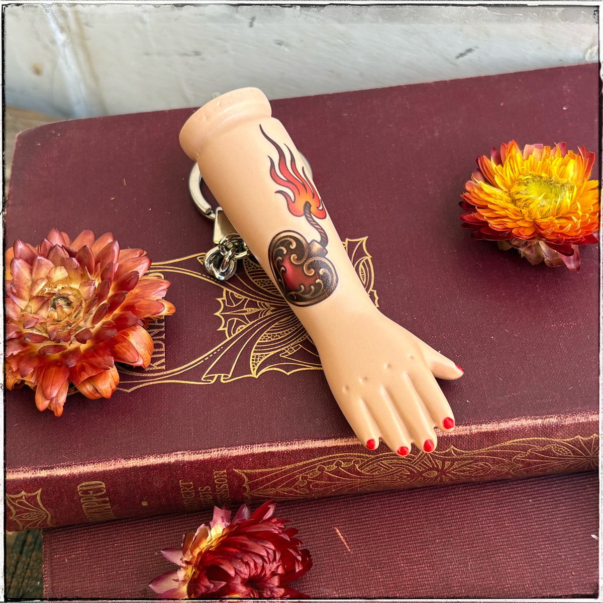 Porcelain Doll Arm Key Ring - Love Bomb