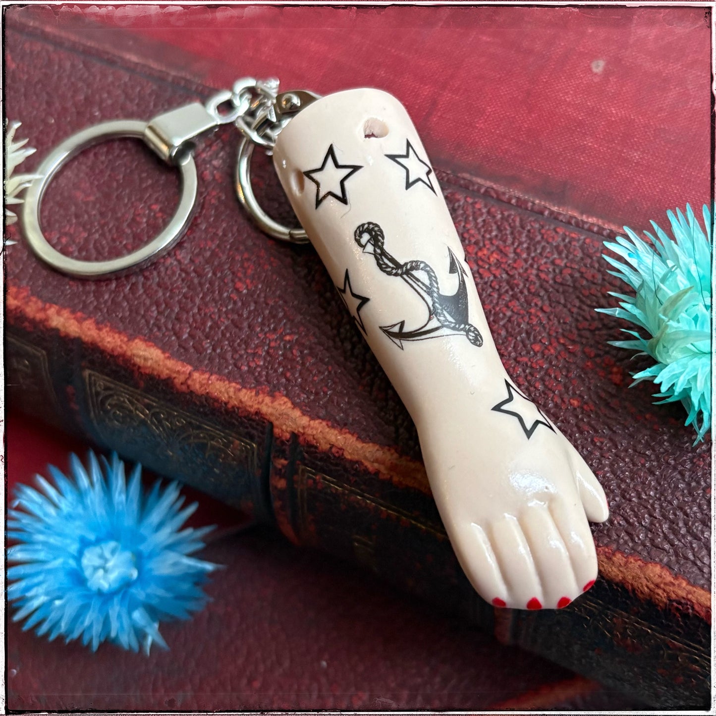 Doll Arm Key Ring - Anchor