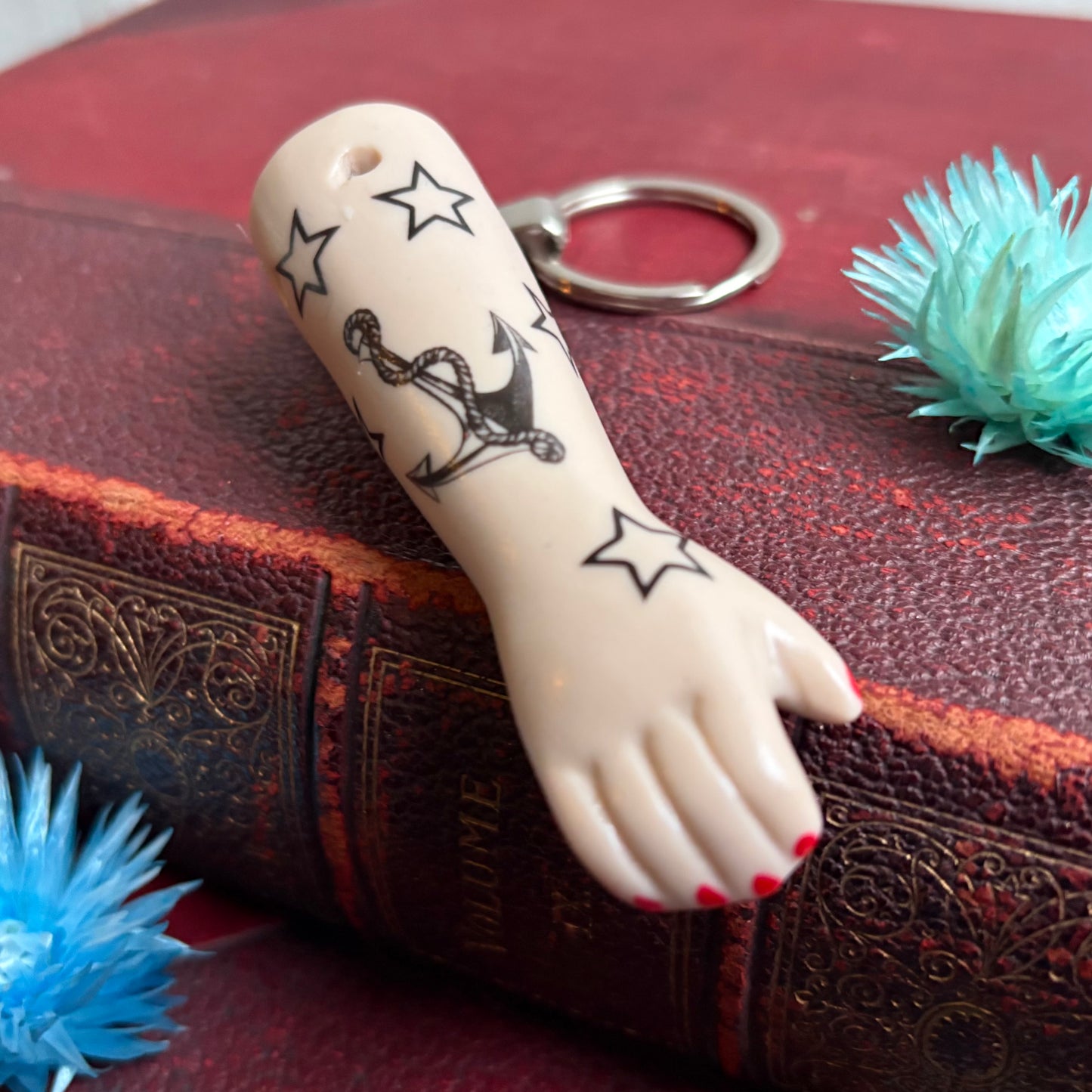 Doll Arm Key Ring - Anchor