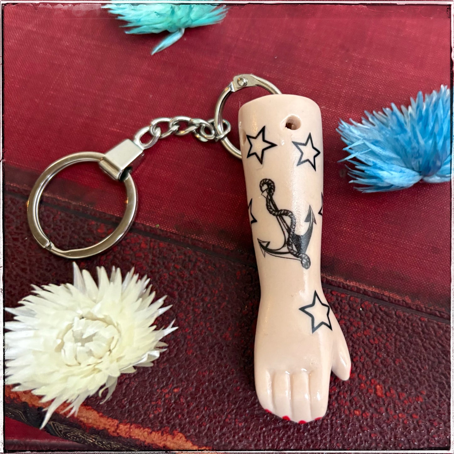 Doll Arm Key Ring - Anchor