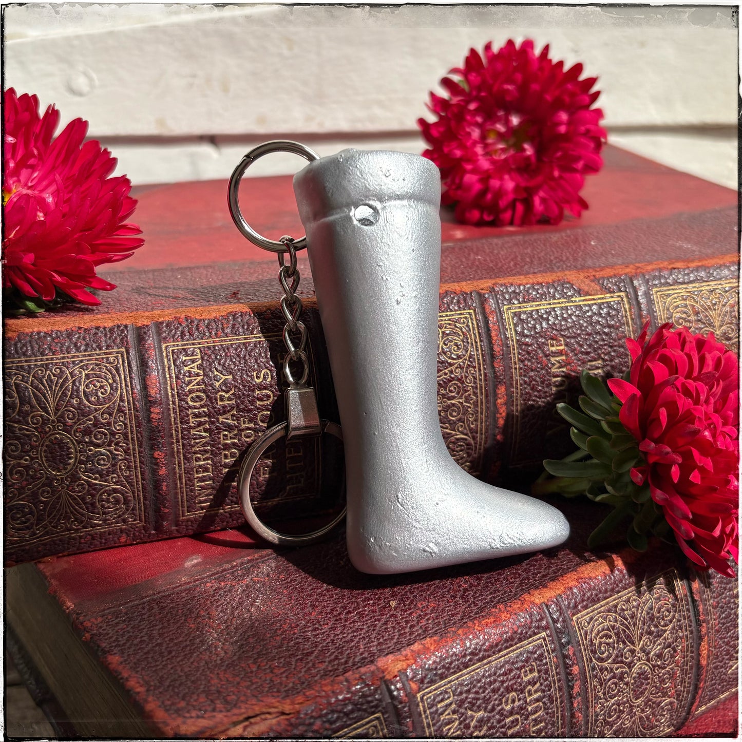 Doll Leg Key Ring - Silver