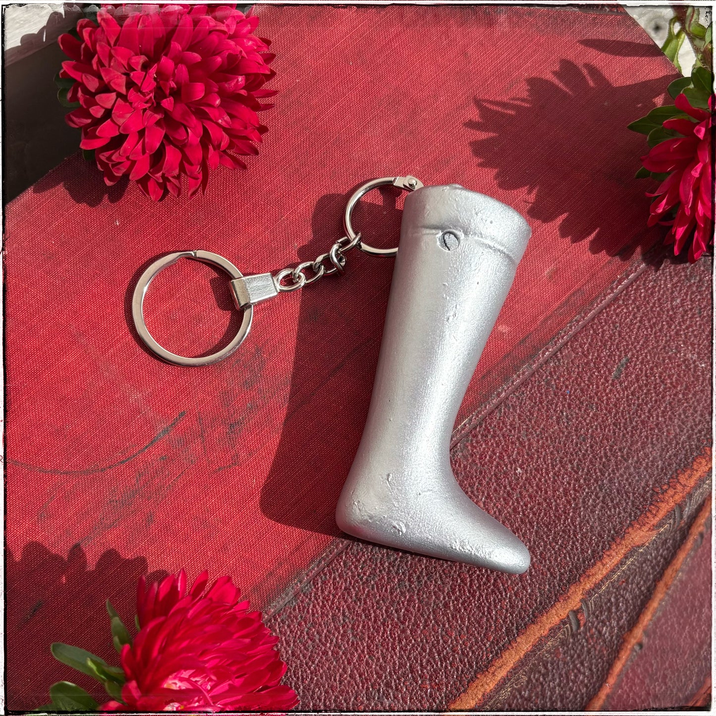 Doll Leg Key Ring - Silver