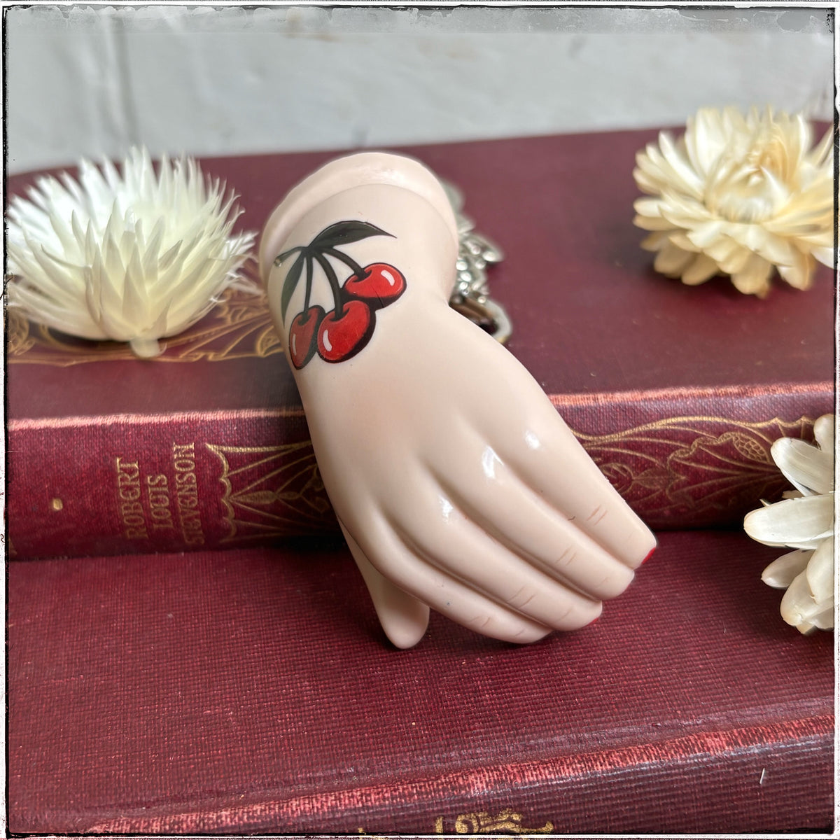 Porcelain Doll Arm Key Ring - Cherry