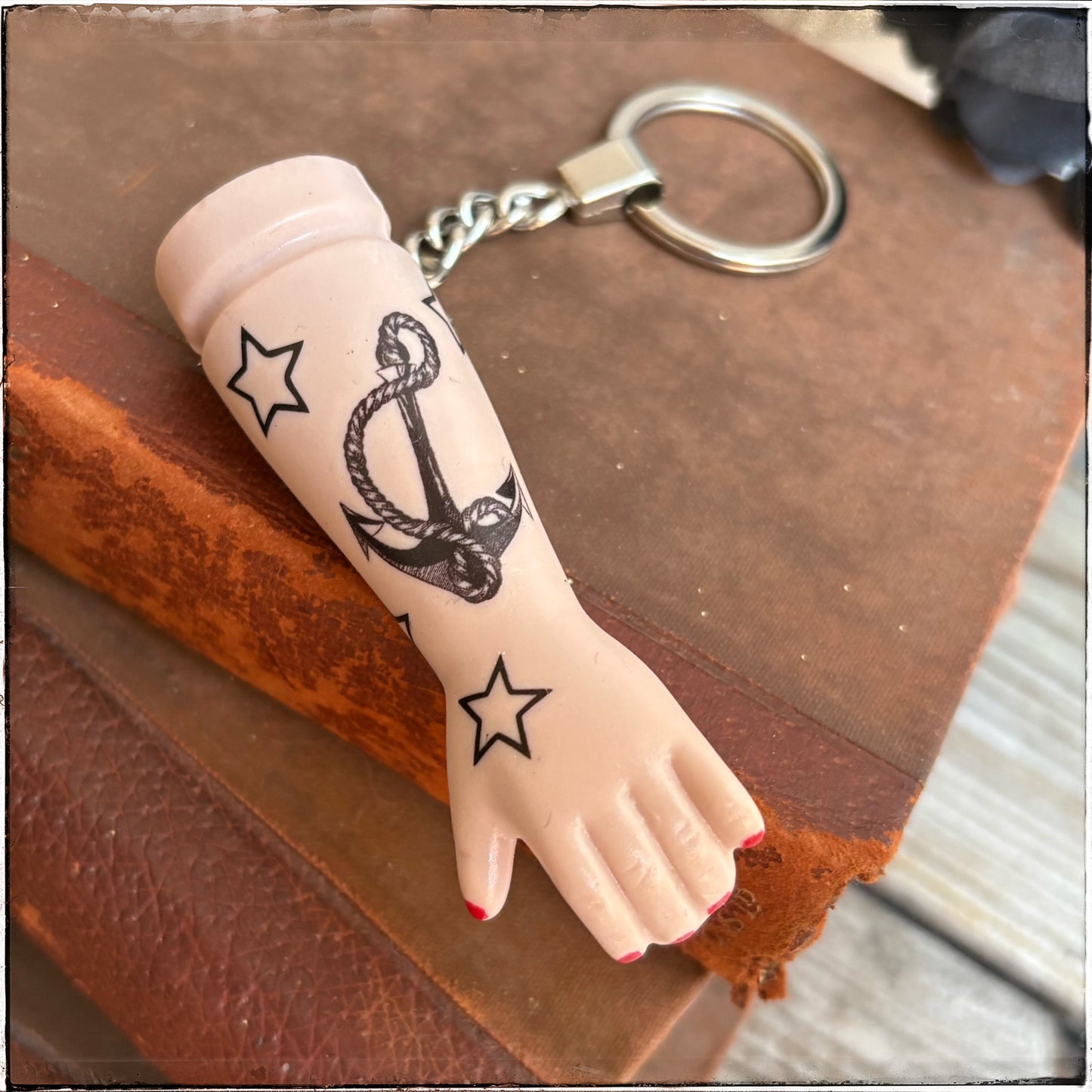 Doll Arm Key Ring - Anchor & Stars