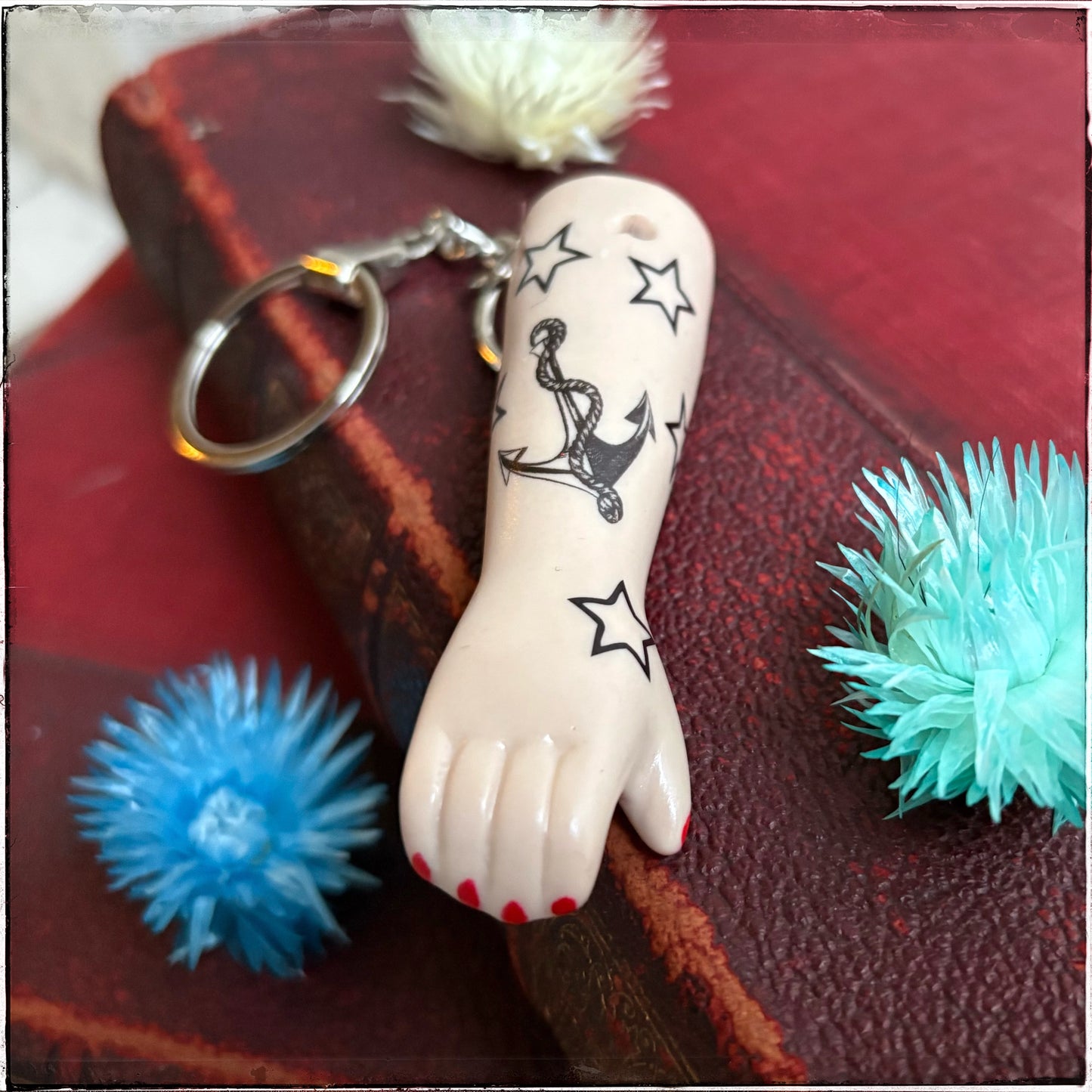 Doll Arm Key Ring - Anchor