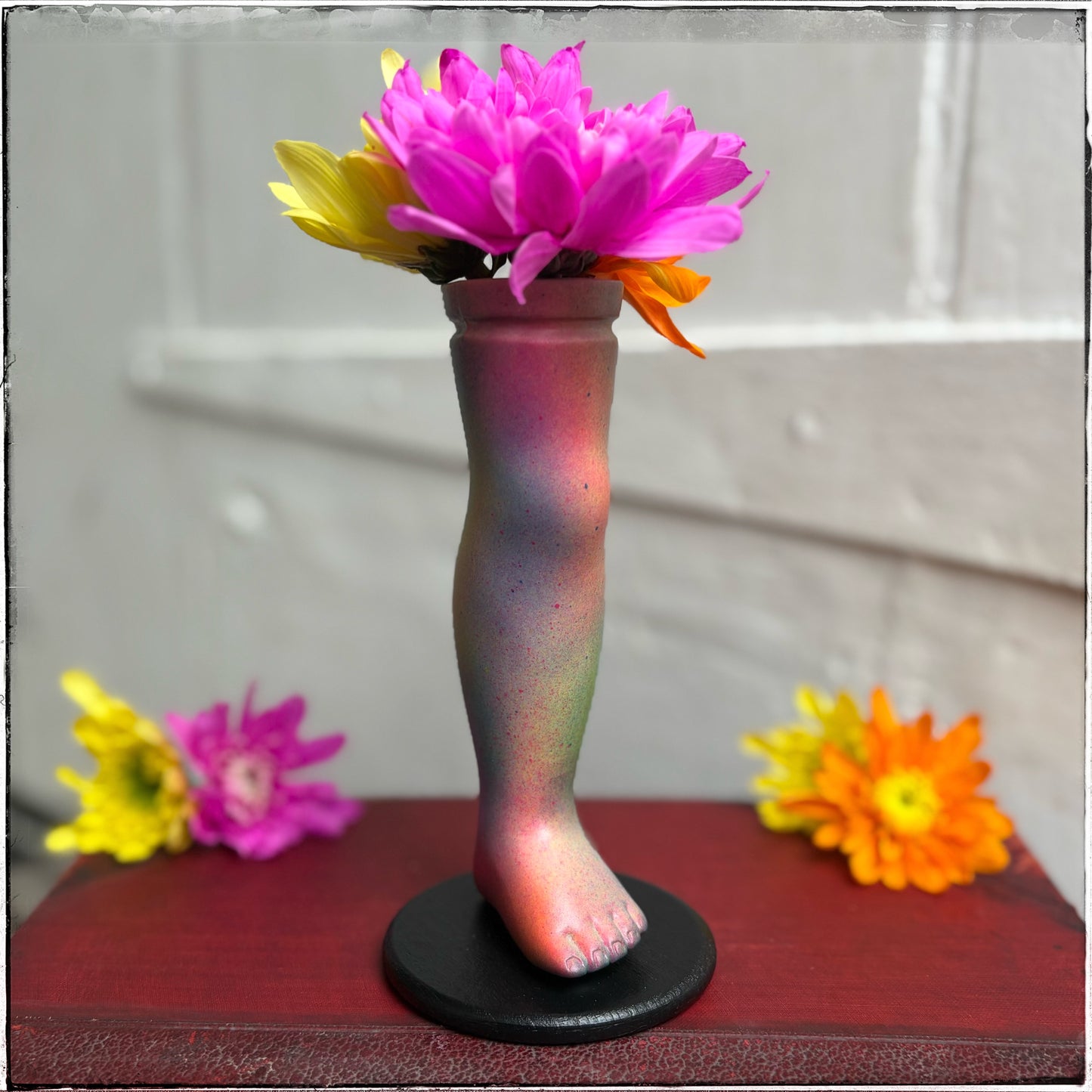 Large Doll Leg Vase - Rainbow