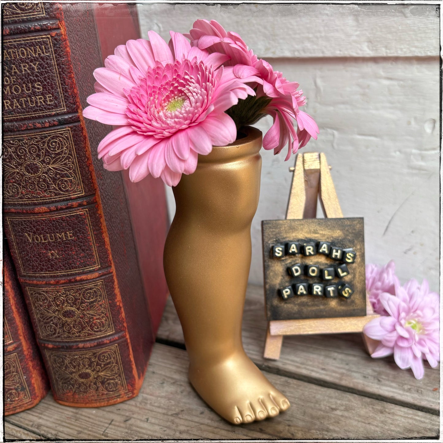 Large Doll Leg Vase - Gold