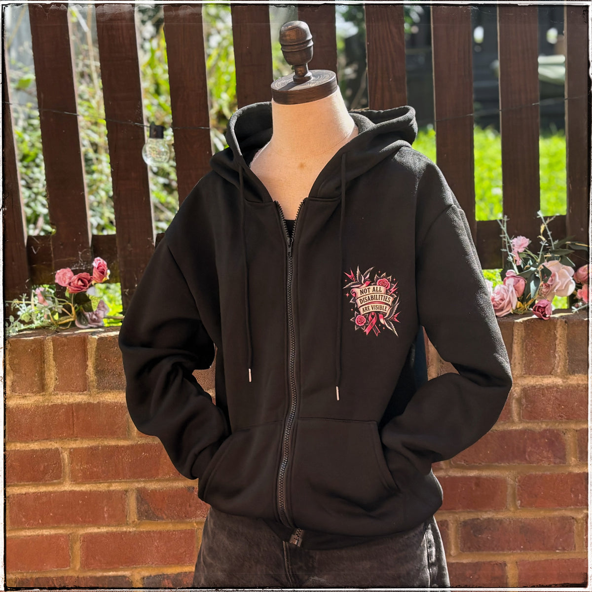 Black Hoody - Not All Disabilities Are Visible