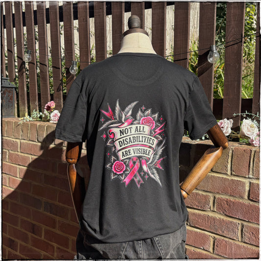 Black Tee - Not All Disabilities Are Visible