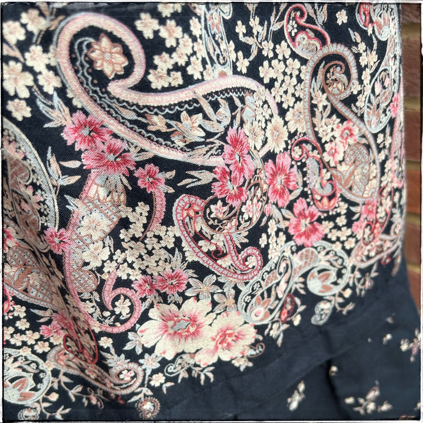 Vintage Floral Boho Midi Skirt