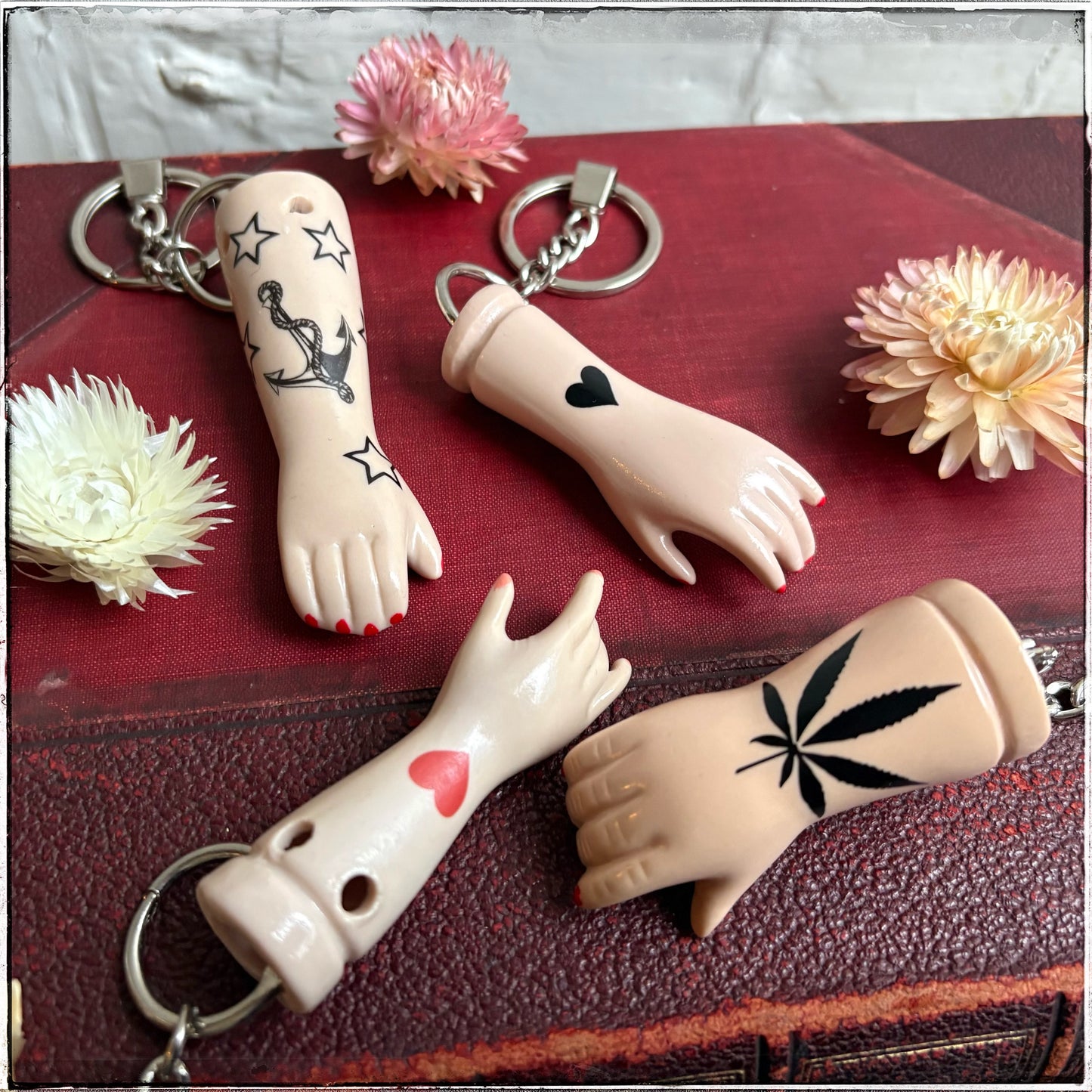 Doll Arm Key Ring - Anchor