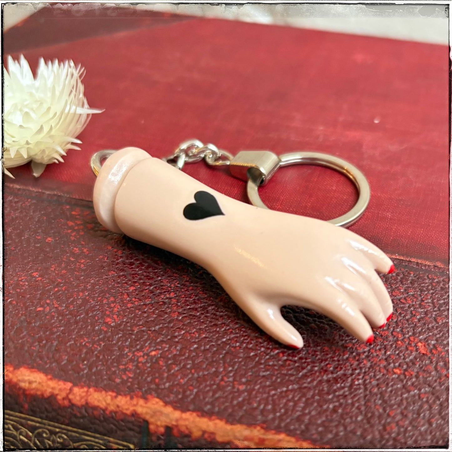 Doll Arm Key Ring - Black Heart