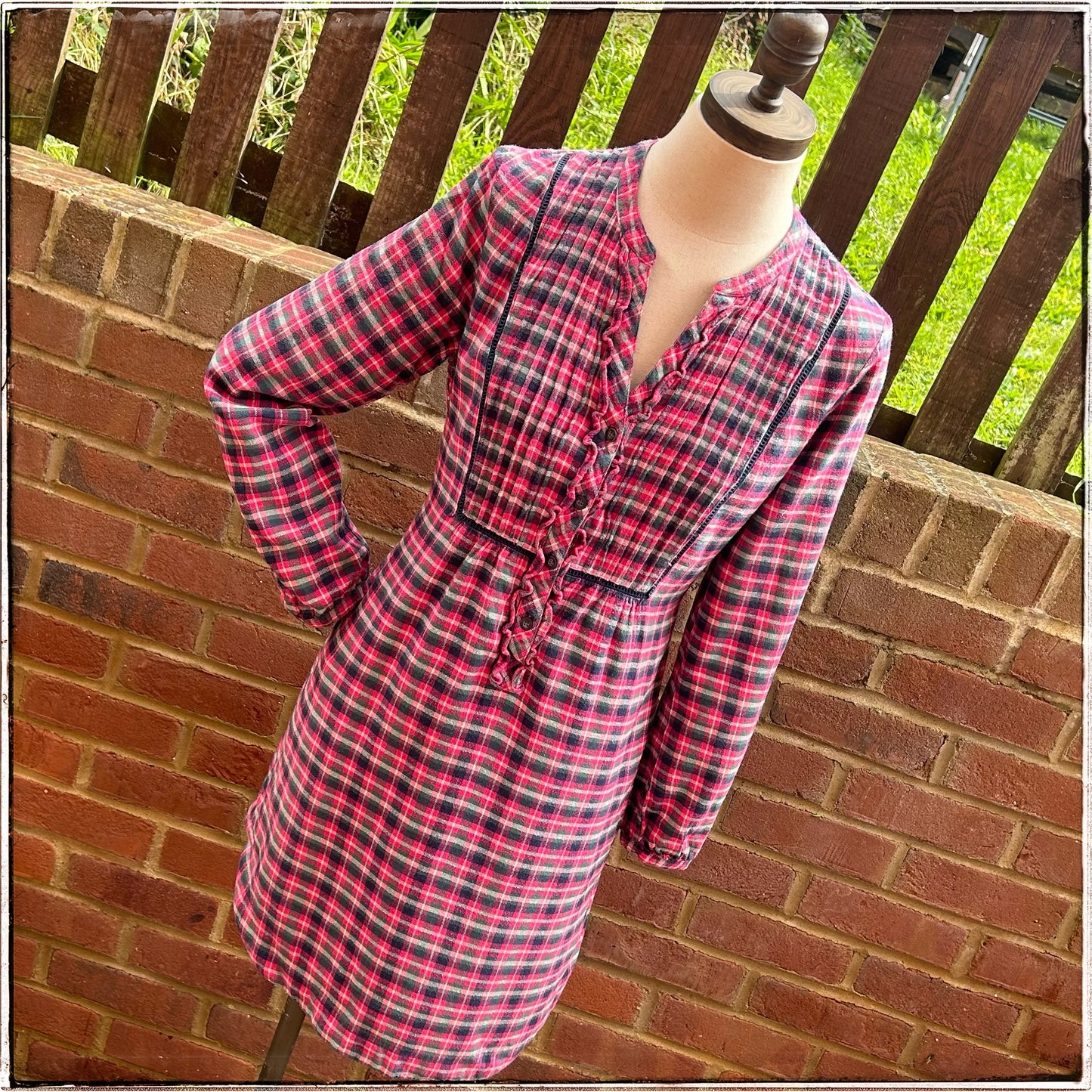 Laura Ashley Check Midi Dress