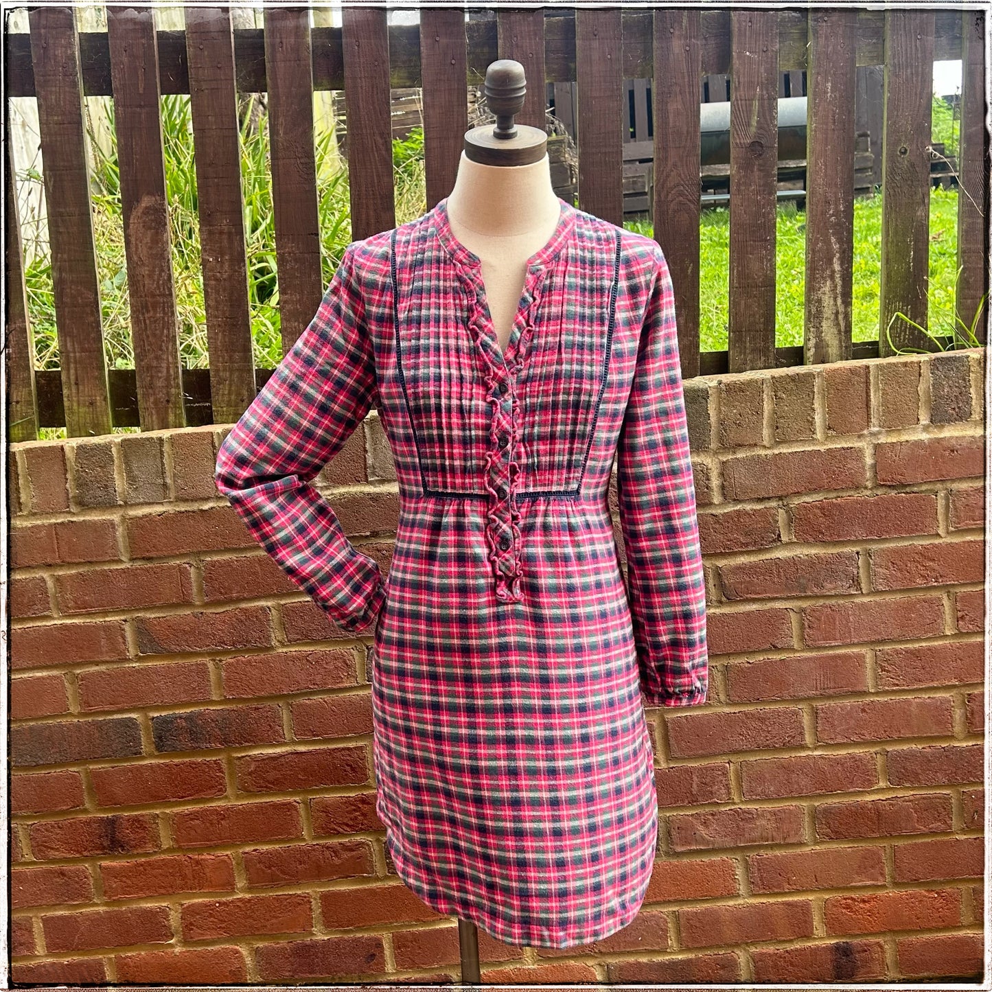 Laura Ashley Check Midi Dress