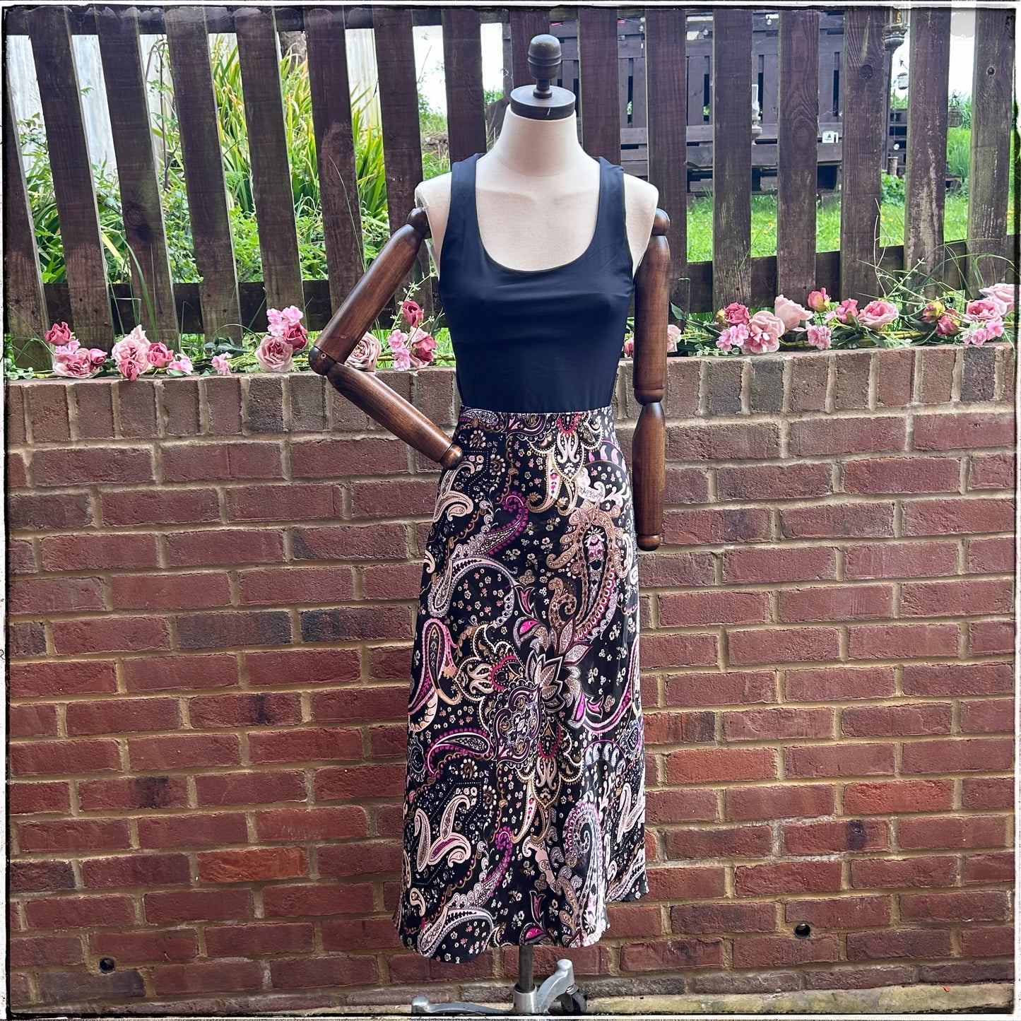 Monsoon Satin Paisley Maxi Skirt