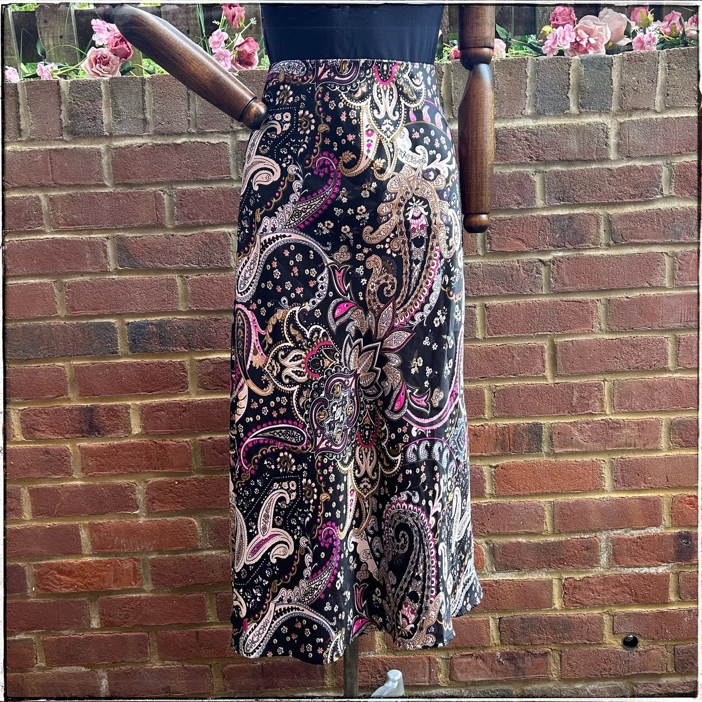 Monsoon Satin Paisley Maxi Skirt