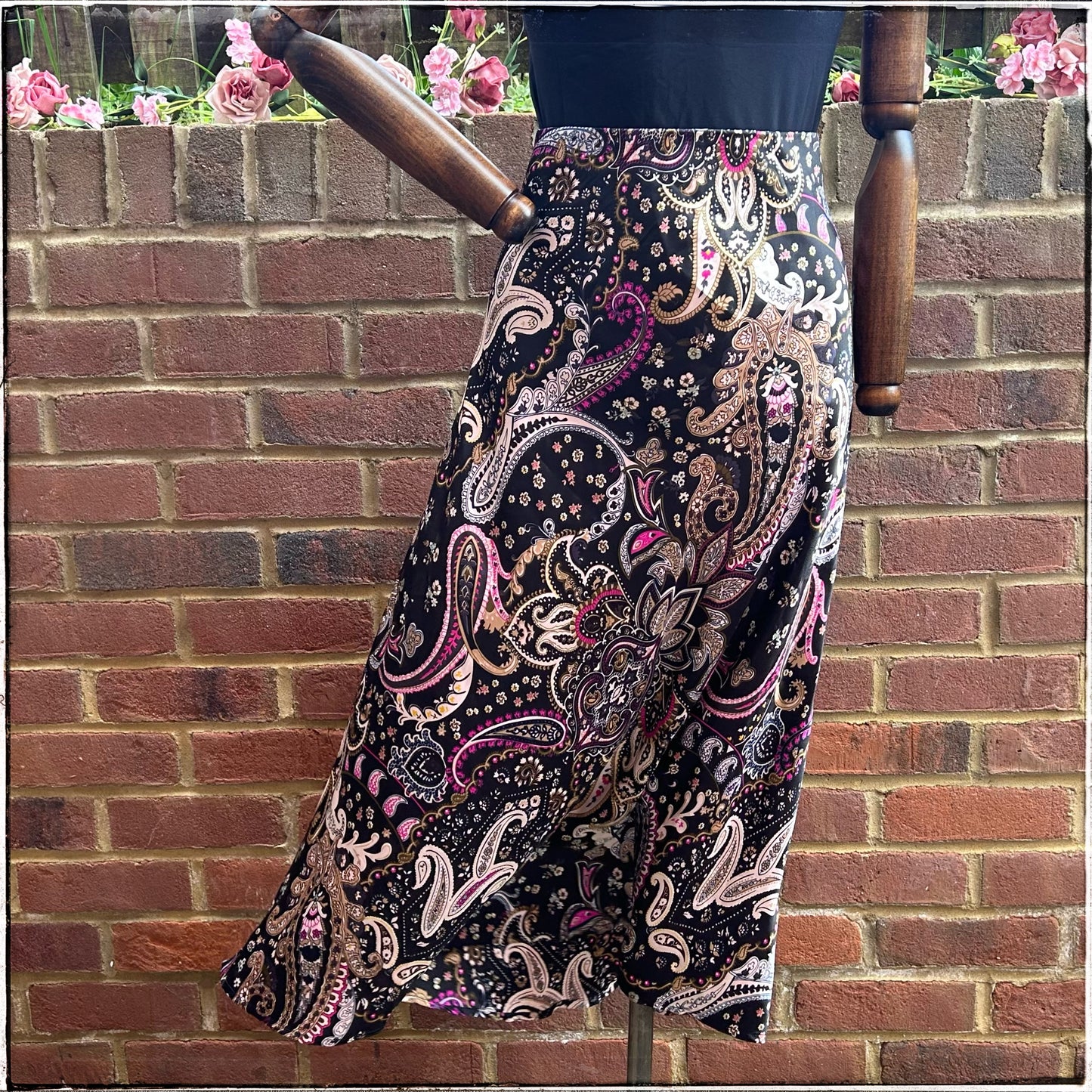 Monsoon Satin Paisley Maxi Skirt