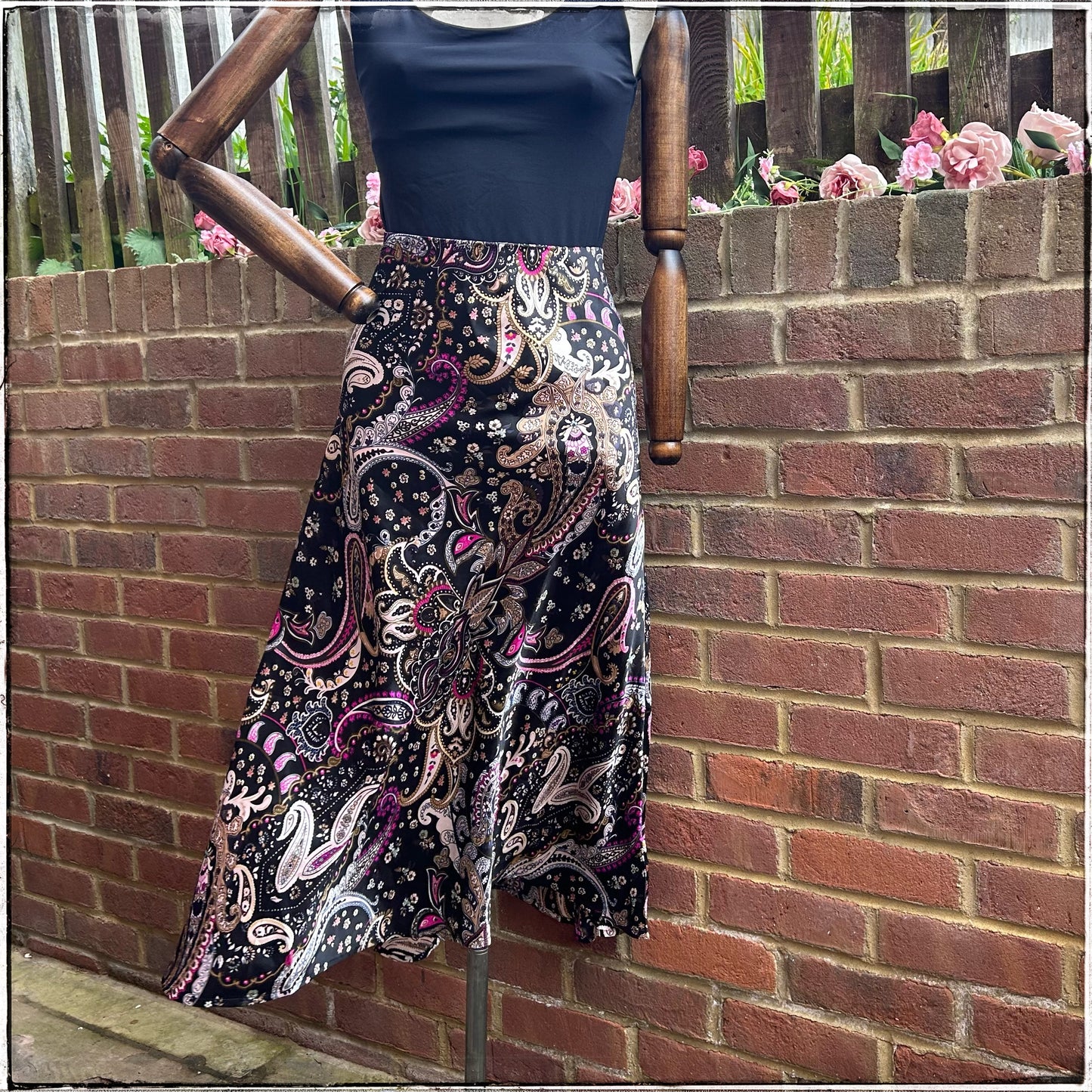 Monsoon Satin Paisley Maxi Skirt