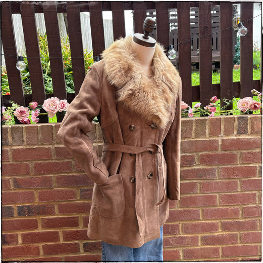 Vintage 70s Sheepskin Suede Jacket