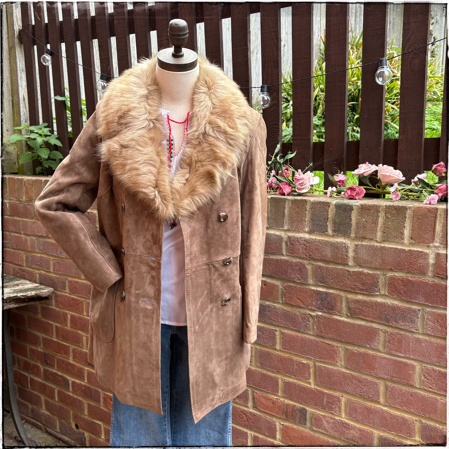 Vintage 70s Sheepskin Suede Jacket