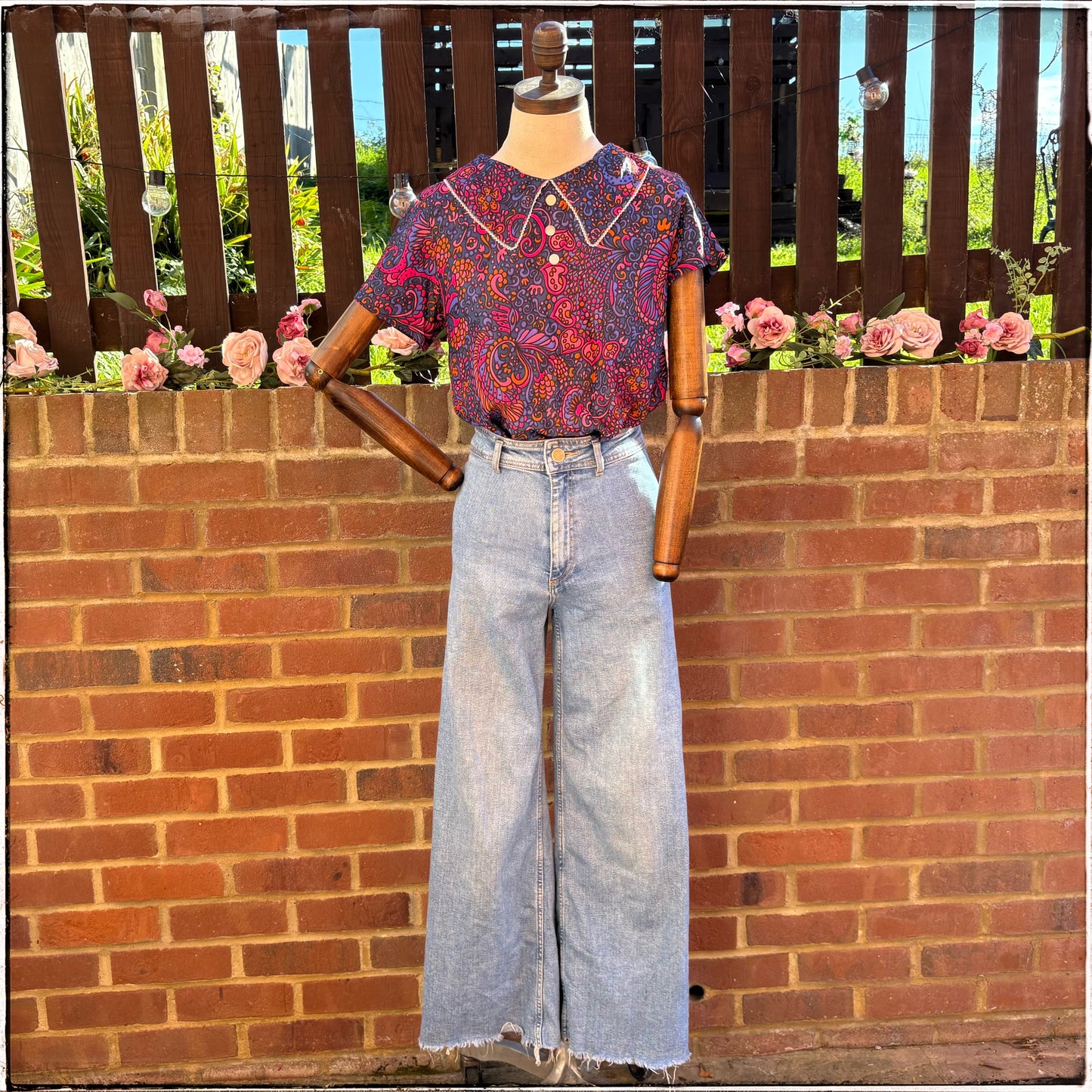 Vintage Psychedelic Collar Blouse