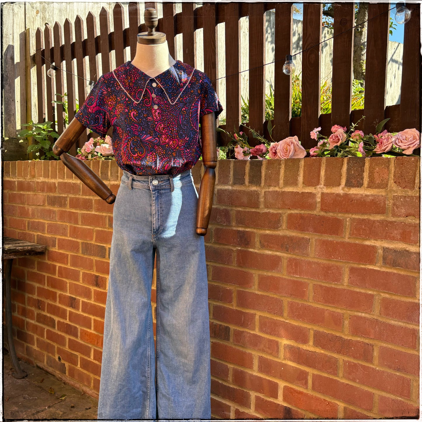 Vintage Psychedelic Collar Blouse