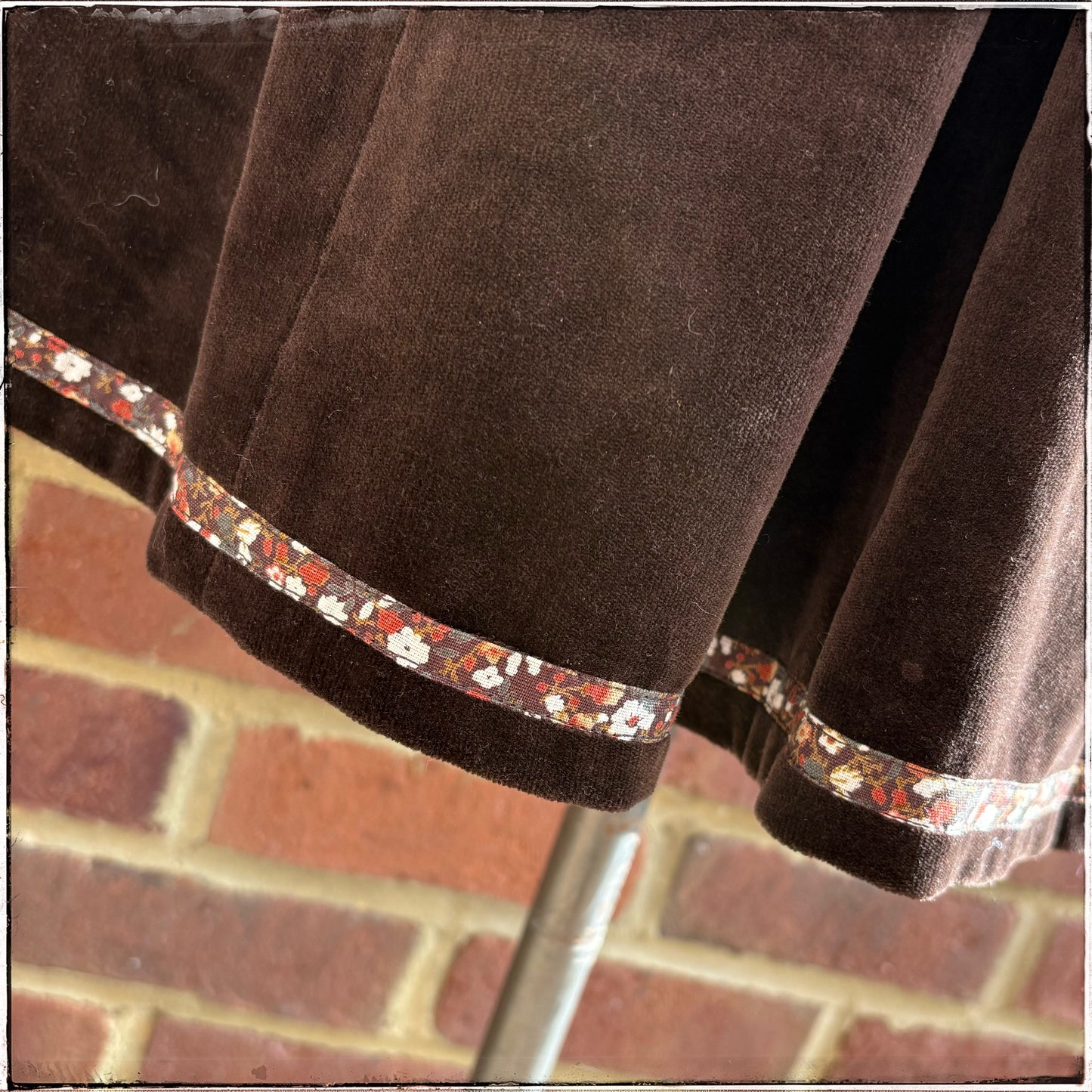 Vintage 70s Janet Owen Velvet Midi Dress