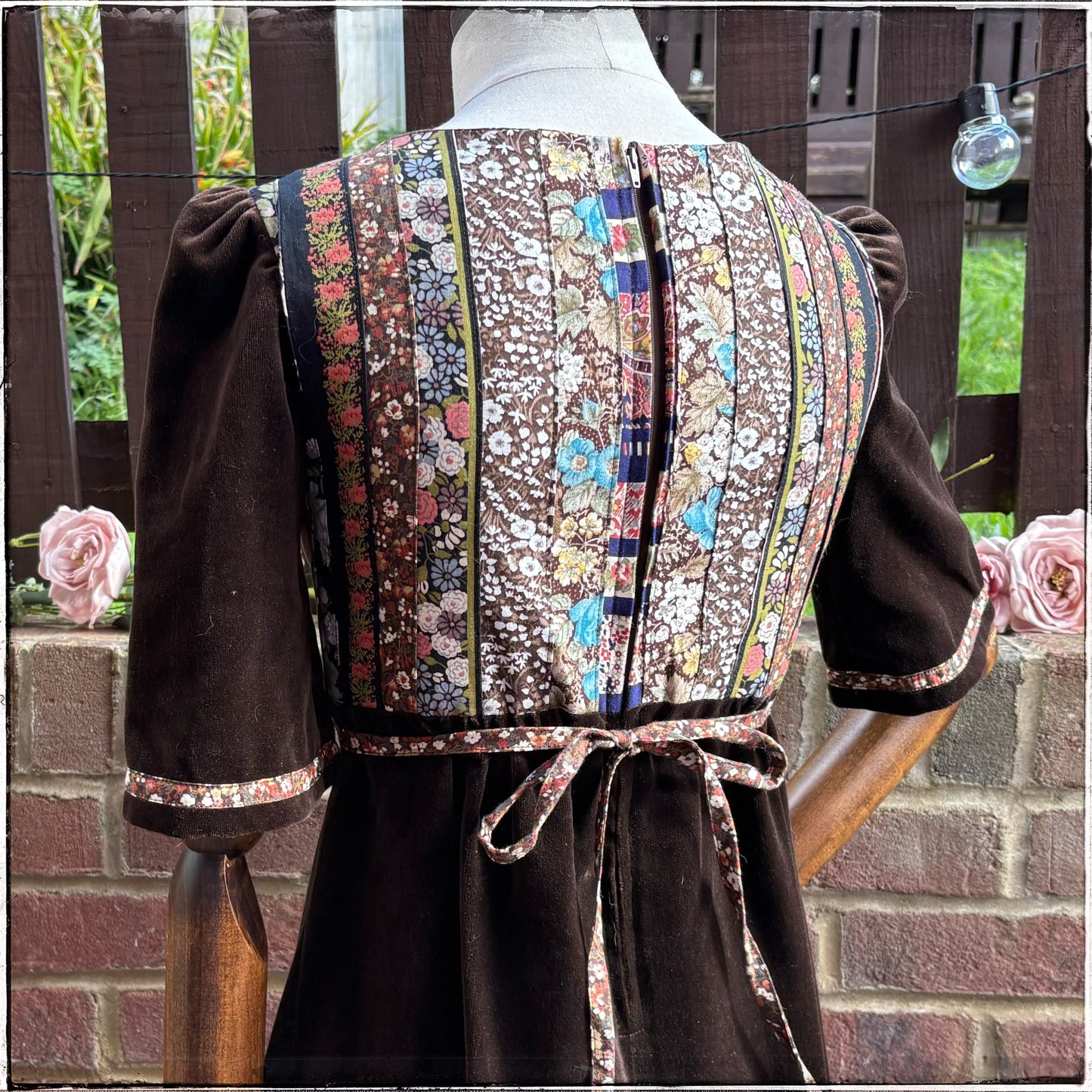 Vintage 70s Janet Owen Velvet Midi Dress